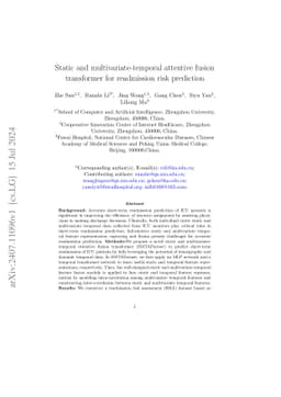 Static and multivariate-temporal attentive fusion transformer for
  readmission risk prediction
