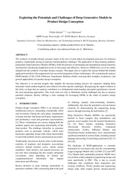 Exploring the Potentials and Challenges of Deep Generative Models in
  Product Design Conception
