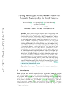 Finding Meaning in Points: Weakly Supervised Semantic Segmentation for
  Event Cameras