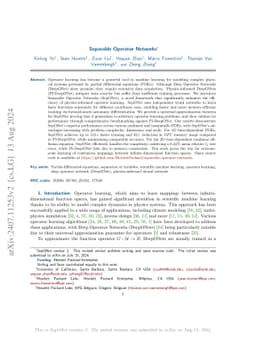Separable Operator Networks