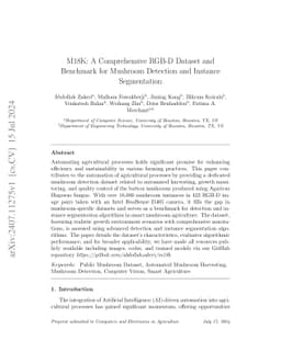 M18K: A Comprehensive RGB-D Dataset and Benchmark for Mushroom Detection
  and Instance Segmentation