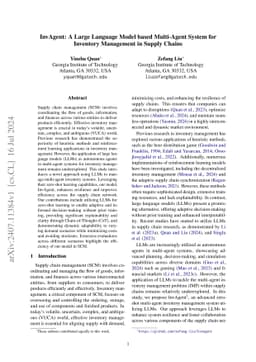 InvAgent: A Large Language Model based Multi-Agent System for Inventory Management in Supply Chains