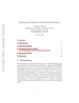 Exponential tilting of subweibull distributions