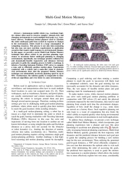 Multi-Goal Motion Memory
