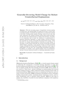 Generally-Occurring Model Change for Robust Counterfactual Explanations