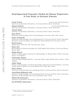Semi-Supervised Generative Models for Disease Trajectories: A Case Study
  on Systemic Sclerosis