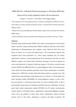 MRIo3DS-Net: A Mutually Reinforcing Images to 3D Surface RNN-like
  framework for model-adaptation indoor 3D reconstruction