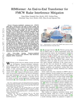 RIMformer: An End-to-End Transformer for FMCW Radar Interference
  Mitigation