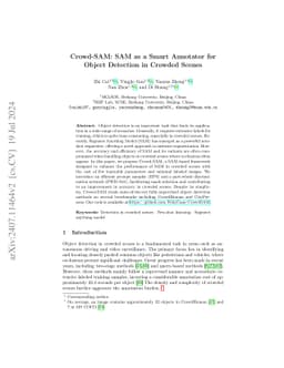 Crowd-SAM: SAM as a Smart Annotator for Object Detection in Crowded
  Scenes
