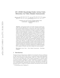 AU-vMAE: Knowledge-Guide Action Units Detection via Video Masked
  Autoencoder