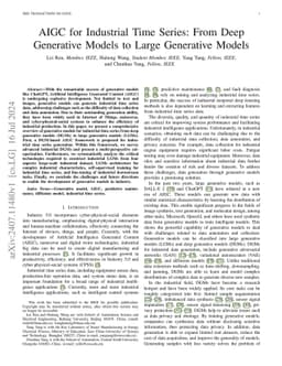 AIGC for Industrial Time Series: From Deep Generative Models to Large Generative Models