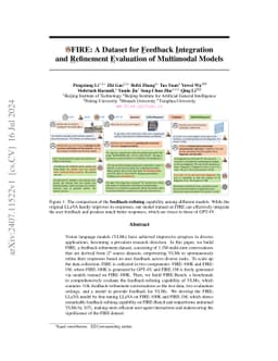 FIRE: A Dataset for Feedback Integration and Refinement Evaluation of
  Multimodal Models