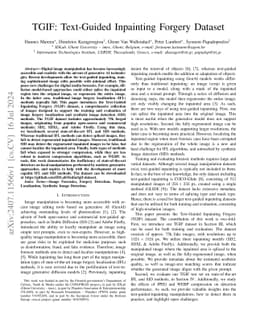 TGIF: Text-Guided Inpainting Forgery Dataset