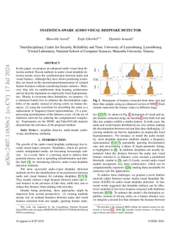 Statistics-aware Audio-visual Deepfake Detector