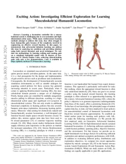 Exciting Action: Investigating Efficient Exploration for Learning
  Musculoskeletal Humanoid Locomotion