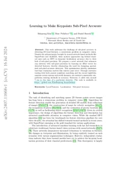 Learning to Make Keypoints Sub-Pixel Accurate