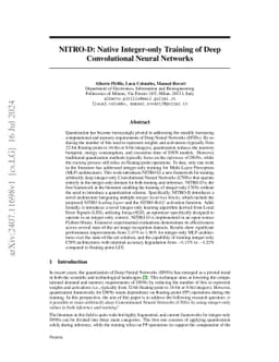 NITRO-D: Native Integer-only Training of Deep Convolutional Neural
  Networks