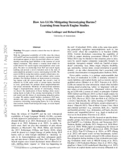 How Are LLMs Mitigating Stereotyping Harms? Learning from Search Engine
  Studies