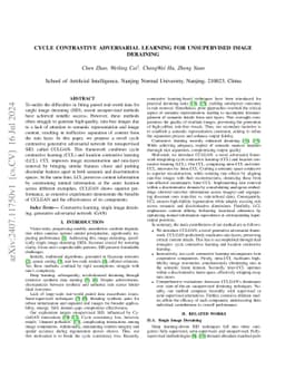 Cycle Contrastive Adversarial Learning for Unsupervised image Deraining