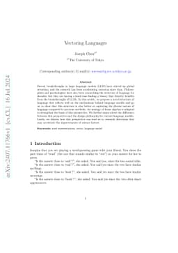 Vectoring Languages