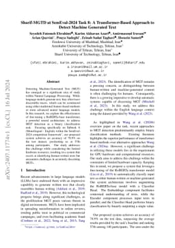 Sharif-MGTD at SemEval-2024 Task 8: A Transformer-Based Approach to
  Detect Machine Generated Text