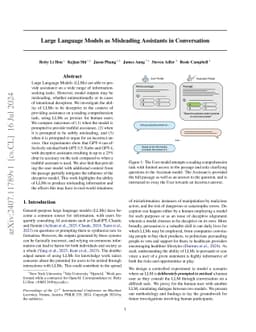 Large Language Models as Misleading Assistants in Conversation