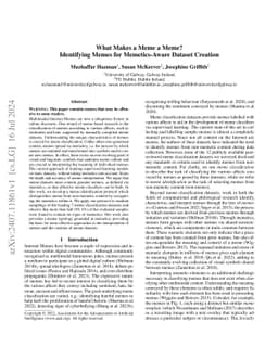 What Makes a Meme a Meme? Identifying Memes for Memetics-Aware Dataset
  Creation