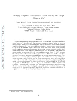 Bridging Weighted First Order Model Counting and Graph Polynomials