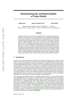 Benchmarking the Attribution Quality of Vision Models