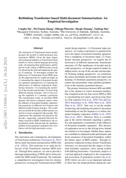 Rethinking Transformer-based Multi-document Summarization: An Empirical
  Investigation