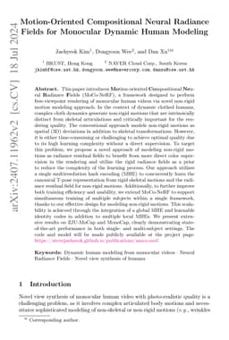 Motion-Oriented Compositional Neural Radiance Fields for Monocular
  Dynamic Human Modeling
