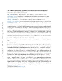 The Great AI Witch Hunt: Reviewers Perception and (Mis)Conception of
  Generative AI in Research Writing