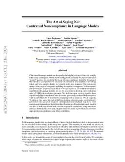 The Art of Saying No: Contextual Noncompliance in Language Models