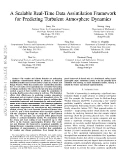 A Scalable Real-Time Data Assimilation Framework for Predicting
  Turbulent Atmosphere Dynamics
