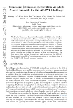 Compound Expression Recognition via Multi Model Ensemble for the ABAW7
  Challenge