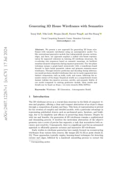 Generating 3D House Wireframes with Semantics