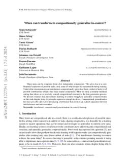 When can transformers compositionally generalize in-context?