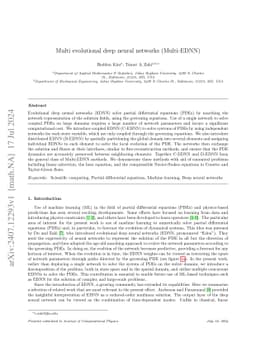 Multi evolutional deep neural networks (Multi-EDNN)
