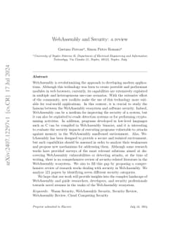 WebAssembly and Security: a review