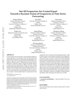 Not All Frequencies Are Created Equal:Towards a Dynamic Fusion of
  Frequencies in Time-Series Forecasting