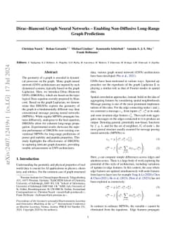 Dirac--Bianconi Graph Neural Networks -- Enabling Non-Diffusive
  Long-Range Graph Predictions