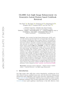 GLARE: Low Light Image Enhancement via Generative Latent Feature based
  Codebook Retrieval