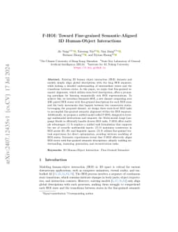 F-HOI: Toward Fine-grained Semantic-Aligned 3D Human-Object Interactions