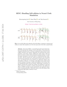 SENC: Handling Self-collision in Neural Cloth Simulation