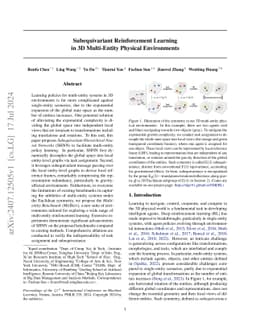 Subequivariant Reinforcement Learning in 3D Multi-Entity Physical
  Environments
