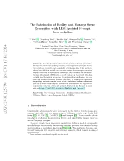 The Fabrication of Reality and Fantasy: Scene Generation with
  LLM-Assisted Prompt Interpretation