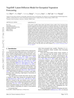 VegeDiff: Latent Diffusion Model for Geospatial Vegetation Forecasting