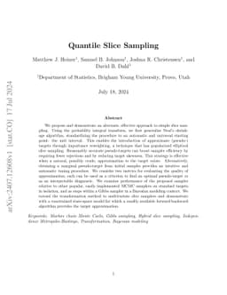 Quantile Slice Sampling