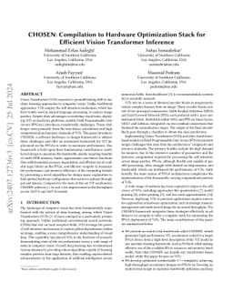 CHOSEN: Compilation to Hardware Optimization Stack for Efficient Vision
  Transformer Inference
