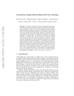 GroundUp: Rapid Sketch-Based 3D City Massing